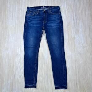 7 for all Mankind Ankle Gwenevere Skinny Low Rise Dark Wash Denim Jeans 27
